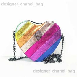 Shoulder Bags New Arrival Heart Shape Rainbow Women Cross Body Bag Colourful PU Handbag For Christmas Gift T240116