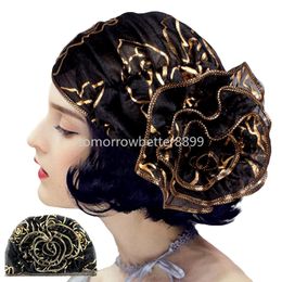 New Spring And Autumn Models Beauty Gauze Large Floral Turban Hat Multifunction Fashion Beauty And Hair Care Cap Hot Sale Turban