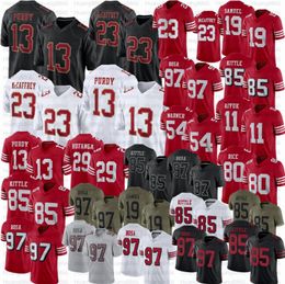 2024 Nya Brock Purdy Christian McCaffrey George Kittle Football Jersey Nick Bosa Deebo Samuel Warner Rice Joe Montana Talanoa Hufanga Aiyuk Young