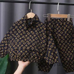Sets Children Designer 4 Baby Boy Clothes 5 Years Toddler Boutique Outfits Fashion Print Splicing Coats and Pants Kids Bebes Jogging Su140