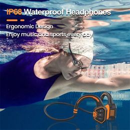 Headphones IP68 Swimming Headset Bone Conduction BT Headband Sports Wireless Stereo Head Phones Headphones Bluetooth Earphone
