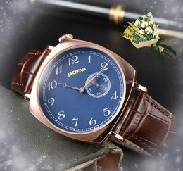 Sub Dial Working Automatic Date Men Watches Luxury Fashion Three Pins One Eye Design Clock Quartz Movement Clock Gold Silver Leisure Wristwatch Gifts