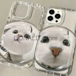 Cell Phone Cases Sunglasses Cat Dog Phone Case for iPhone 15 14 13 12 11 Pro Max XR XS X 8 7 6 6S Plus SE 2020 Transparent Shockproof Back Cover J240118