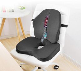 Memory Foam Lumbar Support Chair Cushion Pillow Orthopaedic Seat Cushion For Car Office Back Pillow Sets Hips Coccyx Massage Pad9811898