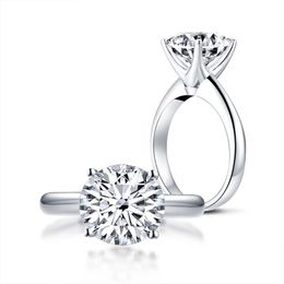 LESF 3 Carat D Colour 925 Sterling Silver Couple Engagement Ring Jewellery Ring For Women 240117