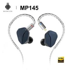 Earphones Hidizs MP145 HIFI Earphone 14.5mm UltraLarge Planar Magnetic Driver HiFi Inear IEMs Wired Earbuds with Detachable IEM Cable