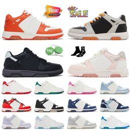 White Low Out Of Office Sneaker Designer Casual Shoes Women Mens Calf Leather For Walking Ooo Midtop Sponge Black Pink Arrows Motif Tennis Runners Platform Trainers