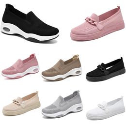 2024 women shoes Hiking Running soft sole Casual flat Shoes Versatile black white Lightweight Trainers Thick bottom large size 36-41