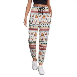 Women's Pants Retro Bohemian Print Jogger Geometric Big Size Sweatpants Autumn Women Custom Hippie Trousers