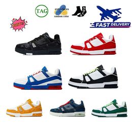 Top Designer New Versatile Casual Shoes For Men And Women, Denim Canvas Leather Blue Green Yellow Red Low Top Breathable Flat Shoes