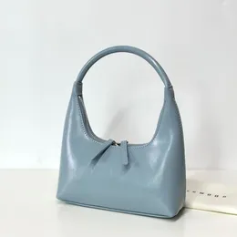 Evening Bags KUROYABU Korean Niche Design Underarm Bag Wax Patent Leather Bright Surface Texture Shoulder Exquisite Cowhide Handbag