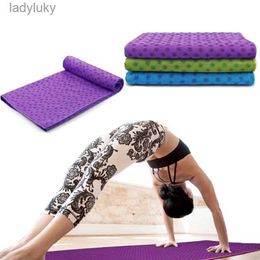 Yoga Mats Portable Yoga Anti-Slip Blanket Yoga Mat Towel Sports Blanket Travel Folding Fitness Exercise Pilates Towel Fitness EquipmentL240118