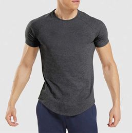 LL Outdoor Men's Tee Shirt Mens Yoga Outfit Quick Dry Sweat-wicking Sport Short Top Male Sleeve For Fitness 008