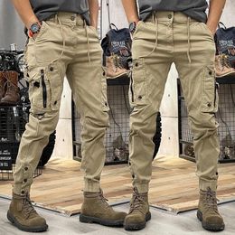 Men's Pants 2024 High End Fashionable Outdoor Work Leggings Heavyweight American Casual Straight Leg M-5xl