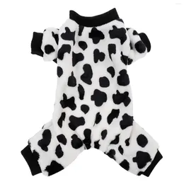 Dog Apparel Cow Spot Pattern Polyester Clothes Autumn Winter Pet Coat Small Size S