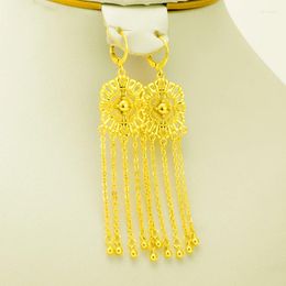 Dangle Earrings Arab For Women's Gold Colour Ethiopian Jewellery Bling Hanging Africa Gift Middle Eastern