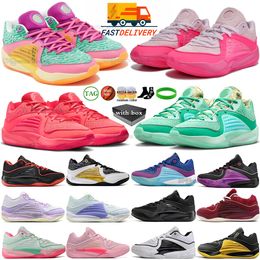 Com caixa KD 16 Tia Pearl kd16 Tênis de basquete Wanda NY vs NY Pathway Royalties Ember Glow Preto Branco Mens Outdoor Sports Trainers Tamanho 40-46