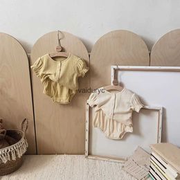 Clothing Sets 2023 Baby Girls Clothes Set Korean Baby Girls Summer Clothes Baby Knit Suit H240426