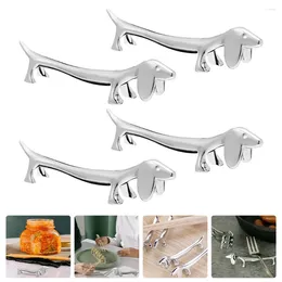 Dinnerware Sets 6 Pcs Puppy Chopstick Rest Kitchen Accessory Tool Table Decor Pillow Stand Dining Cutlery Zinc Alloy Restaurant Holder