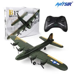 FX817 B17 RC Plane 2.4G 2CH Fixed Wing Remote Control Airplane EPP Foam RC Aircraft Fighter Kids Toys Gift for Children 240117