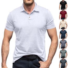 Men's T Shirts Fashion Spring And Summer Casual Short Sleeved Buttons Lapel Maternity Mens Socks No Show Big & Tall