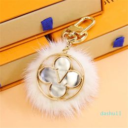 Fashion Designer Flower Mirror Keychain Handmade Copper Heart Pattern Car Keychains Bag Charm Hanging Decoration Pendant Accessories