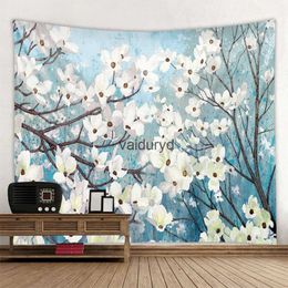 Tapestries Vintage oil painting tapestry plant flower wall hanging hippie home art decoration living room bedroomvaiduryd
