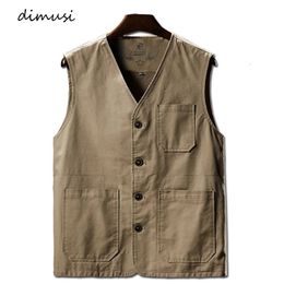 DIMUSI Summer Mens Vests Casual Man Army Breathable Mesh Vest Sleeveless Jackets Outdoor Fishing Waistcoats Clothing 8XL 240117