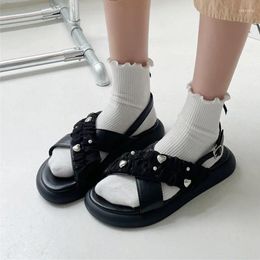 Sandals Women Platform Flats Shoes 2024 Summer Designer Open Toe Beach Flip Flops Brand Walking Luxury Slippers Female Slides