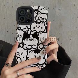 Cell Phone Cases Cute Cat Rabbit Leopard Bear Animal Pattern Soft Case For iPhone 11 12 13 14 15 Pro Max 15 14plus 12 13 Mini X XR XS Max 7 8Plus J240118