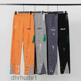 Designer Fashion Mens Jeans Pants Sweatpants Dept Speckled Letter Print Men's Women's Couple Loose Versatile Casual Straight Orange Gray Black PDL1 PDL1