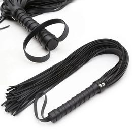 Samox Real Genuine Leather Whip Fetish S M Bdsm Sex Toy for Couples Spanking Adult Games Bondage Restraints Product 240117