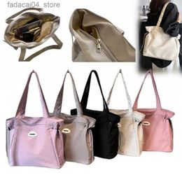 Shopping Bags Multi-purpose Women's Shoulder BagLarge Capacity Simplicity Canvas HandbagFashion Design Square Tote for ShoppingTraveling Q240118