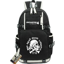 Uncharted backpack Mysterious sea area daypack Game school bag Print rucksack Casual schoolbag Computer day pack