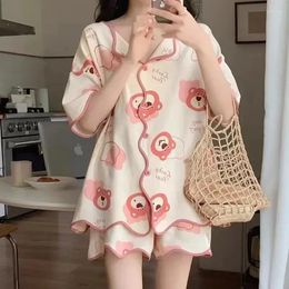 Women's Sleepwear Cute Cartoon Nightwear Home Wear Leisure Suit Sale Spring Set Summer Pajamas Pyjamas Night Shirt Women