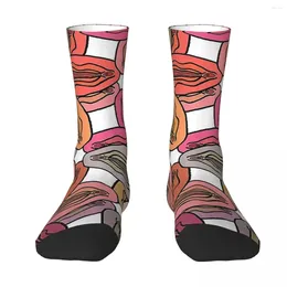 Men's Socks All Seasons Crew Stockings Vulva Colorful Pattern Harajuku Casual Long Accessories For Men Women Birthday Present