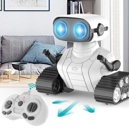 Smart Robot Rechargeable RC Ebo Robot Toys For Kids Remote Control Interactive Toy With Music Dancing LED Eyes Children Gift 240117