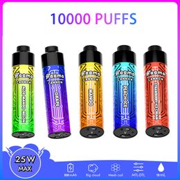 EU US Local Warehouse Disposable Vape E Cigarette Big Cloud Puff 10000 Rechargeable Airflow Adjustable 18ML Mesh Coil 0.5ohm Device Vape Pen