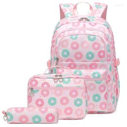 School Bags Large Backpack For Kids Girls Teen Primary Bookbags Set Children With Lunch Box And Pencil Case