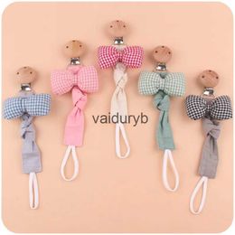 Pacifier Holders Clips# Cotton Bow Baby Pacifier Chain Beech Wood Soother Clip For Baby Teether Teething Chain Nursing Chewing Toys Boy Girl Shower Giftvaiduryb