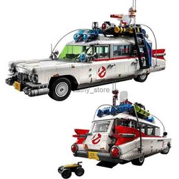 Blocks Compatible 10274 Bricks Ghostbusters ECTO-1 Creative Vehicle Building Block toy Car Model for Adults child birthday giftL240118