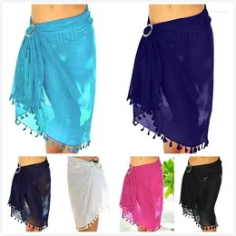 Women's Swimwear 2024 Women Sexy Beach Skirt Dress Sarong Bikini Cover-ups Wrap Pareo Skirts Towel Open-Back Cover Ups