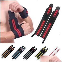 Wrist Support 1Pcs Wrist Support Gym Weightlifting Training Weight Lifting Gloves Bar Grip Barbell Straps Wraps Hand Protection 9 Drop Dh2Ce