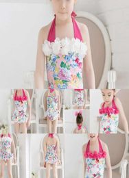 Printed Kids New Swimwear Arrival Floral Baby OnePiece Swimsuit Fashion Swim Clothing Cute Girl Beach Colour 3 Size2021i3441909