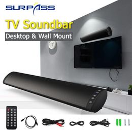 Soundbar Home Theater Sound System Bluetooth Speaker Computer Speakers TV Sound Bar Battery Desktop and Wall Mounted For PC TV Indoor SPK