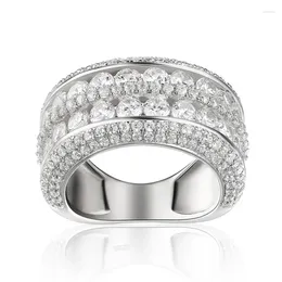 Wedding Rings 2024 Fashion Band Women's Finger Ring With Dazzling Cubic Zirconia Simple Elegant Female Party Accessories Jewellery