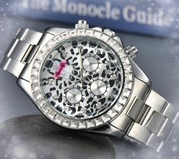 ICE Out Hip Hop Men's Colourful Diamonds Ring Shine Starry Dial Watches 42mm Stainless Steel Quartz Battery Super Full Functional leisure fashion scanning tick watch