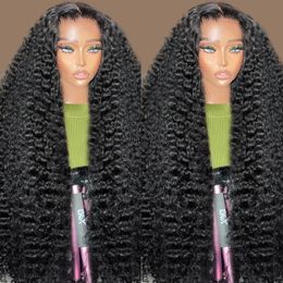 Baby hair 13x4 Curly Glueless Wig Human Hair Ready To Wear Brazilian Deep Wave Lace Frontal Wigs for Women Preplucked 250%