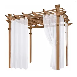 Curtain Waterproof Outdoor Curtains Weatherproof 2 Panels Quick Dry Drapes For Porch Pergola Cabana And Gazebo