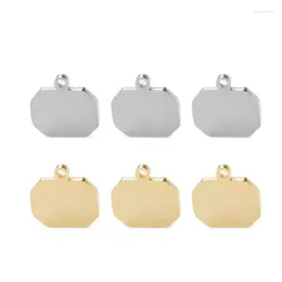 Charms 5Pcs/lot Style Stainless Steel Tag Pendant For Jewellery DIY Making Handmade Bag Accessory